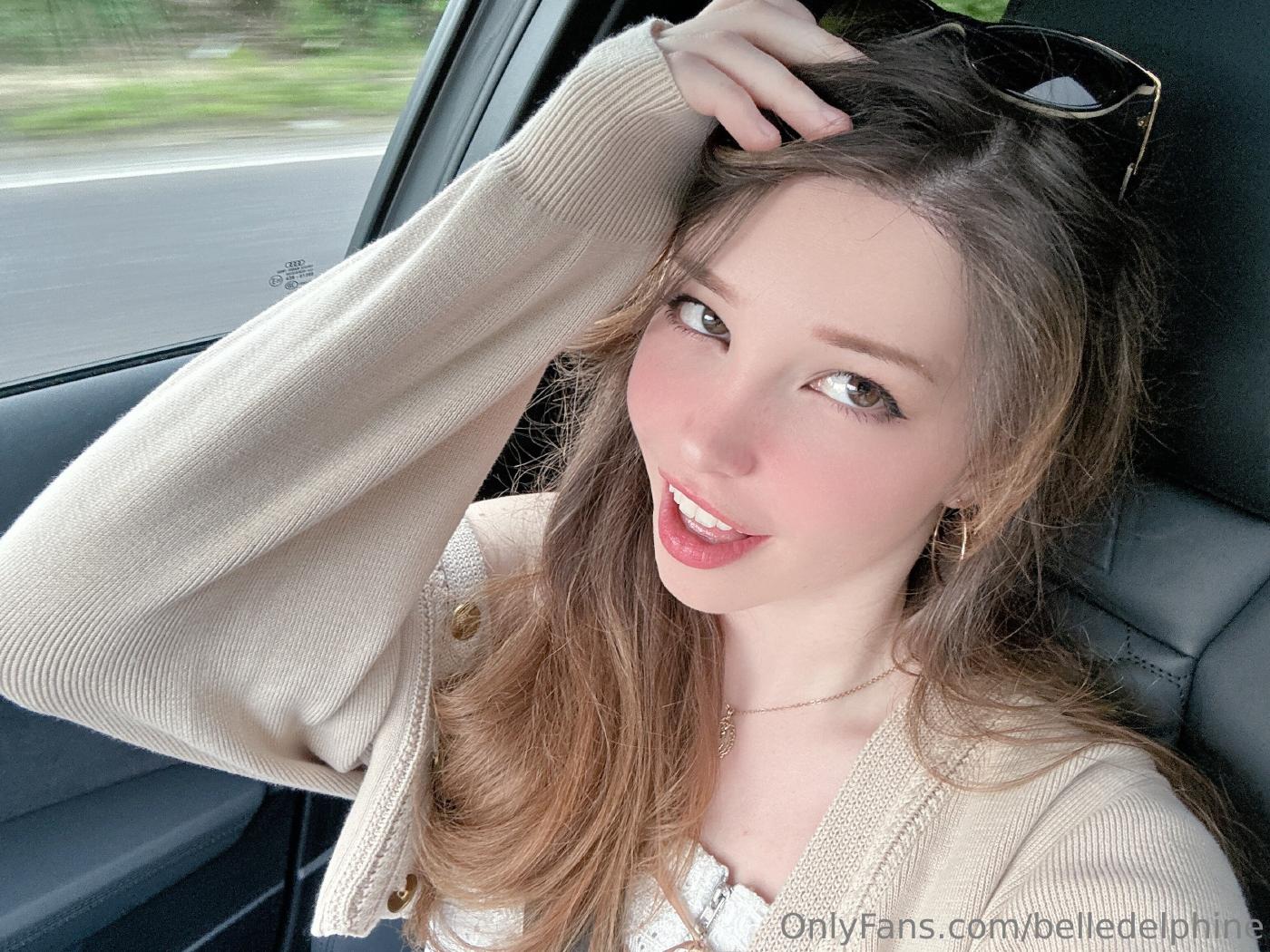 belle delphine casual car selfies onlyfans set leaked