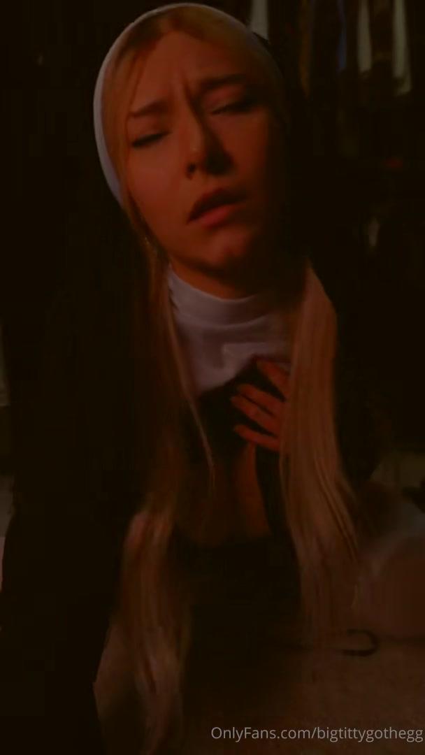 bigtittygothegg nude nun cosplay onlyfans video leaked qvlndv