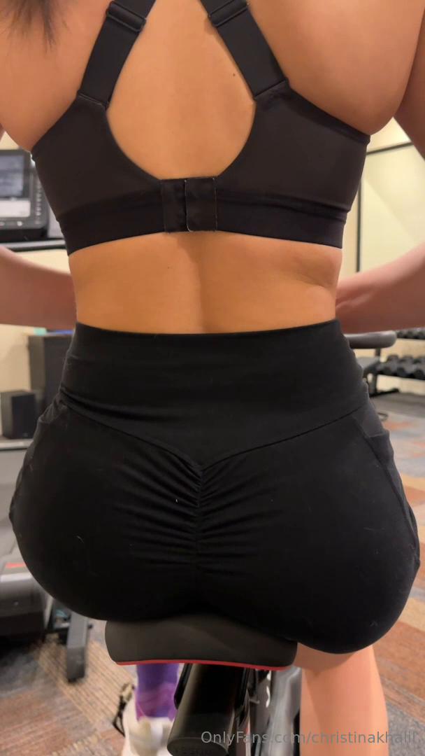 christina khalil gym thong leggings strip onlyfans video leaked