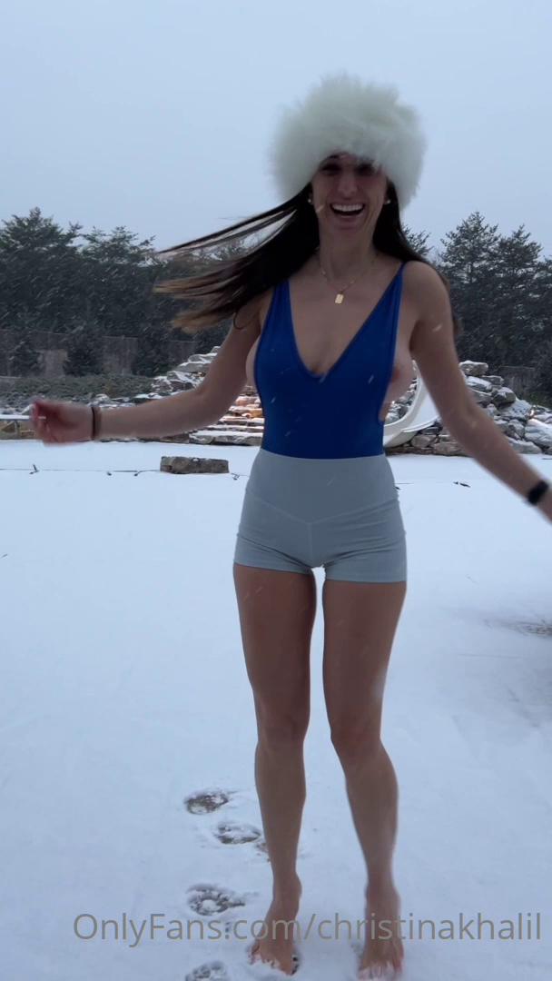 christina khalil nipple tease snow bodysuit onlyfans video leaked nsupnv 1
