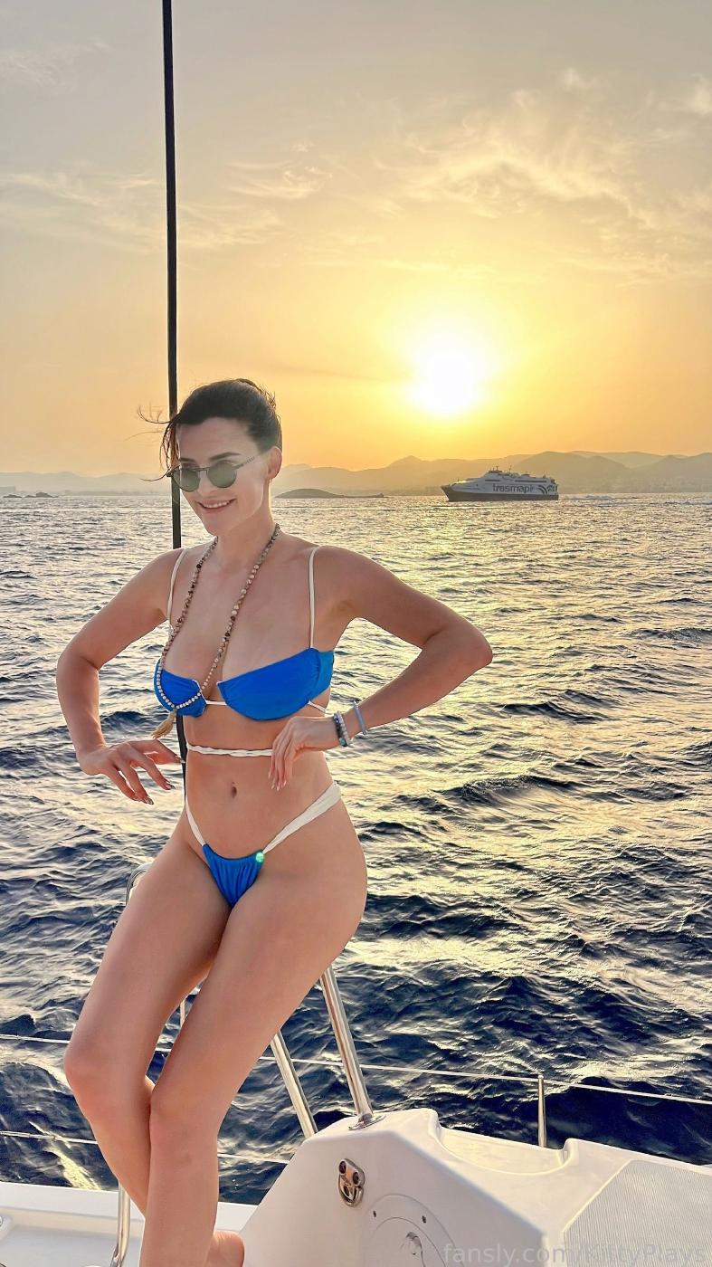 kittyplays sexy blue bikini yacht fansly set leaked bwqipb
