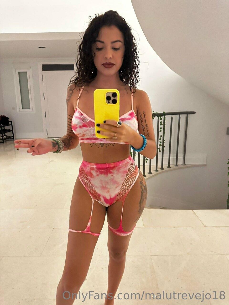malu trevejo lingerie bodysuit mirror selfies onlyfans set leaked