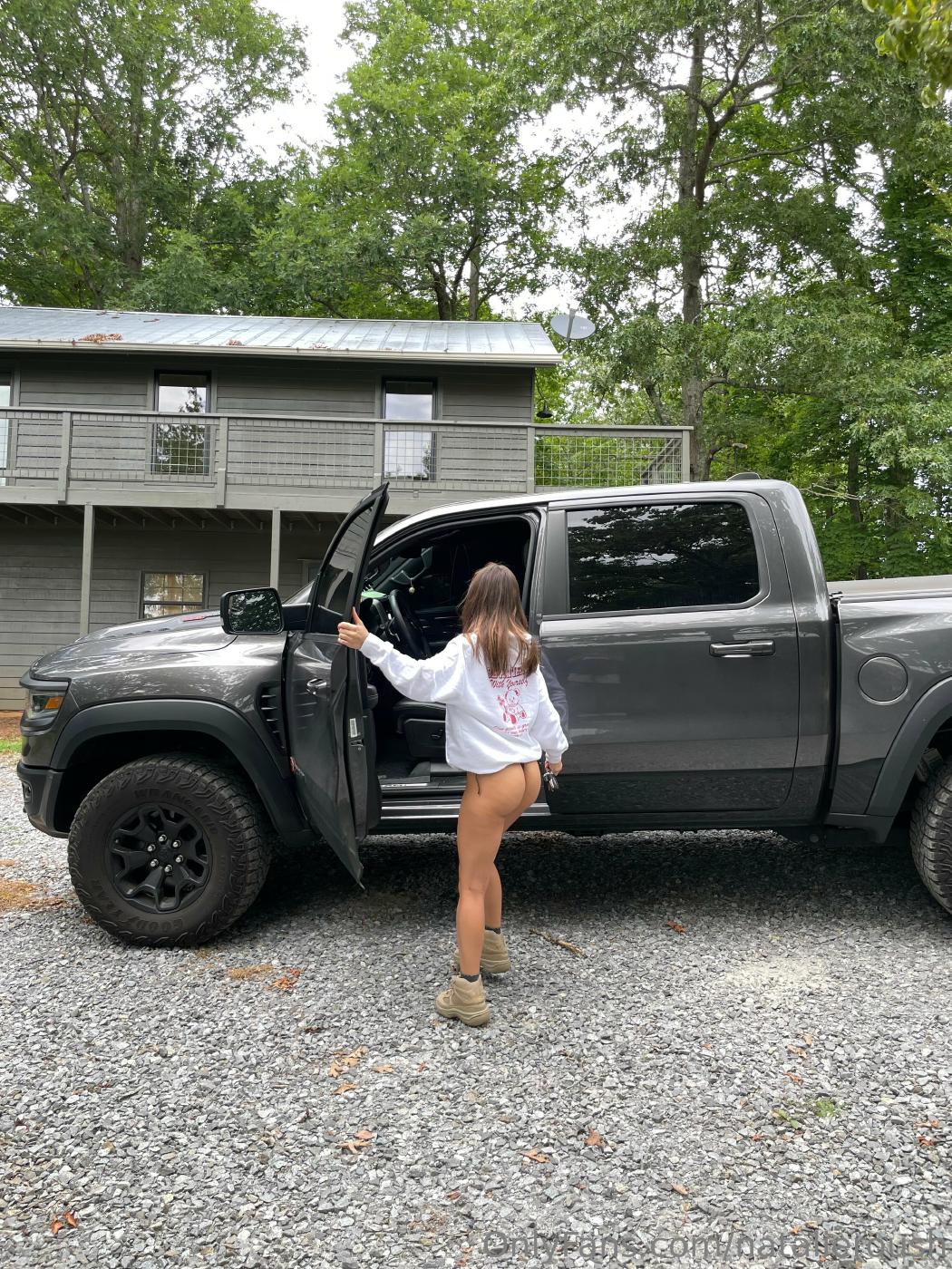natalie roush sexy ass thong truck onlyfans set leaked ytreaz