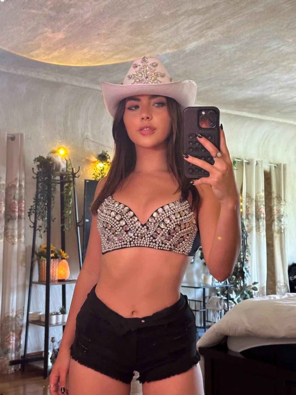 andrea botez sexy cowgirl bikini outfit set leaked bkwqon