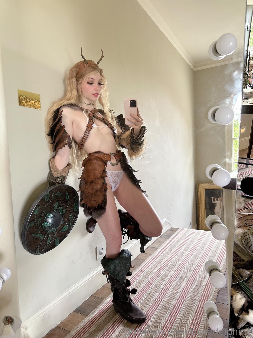 belle delphine sexy viking warrior cosplay onlyfans set leaked wcgmdh