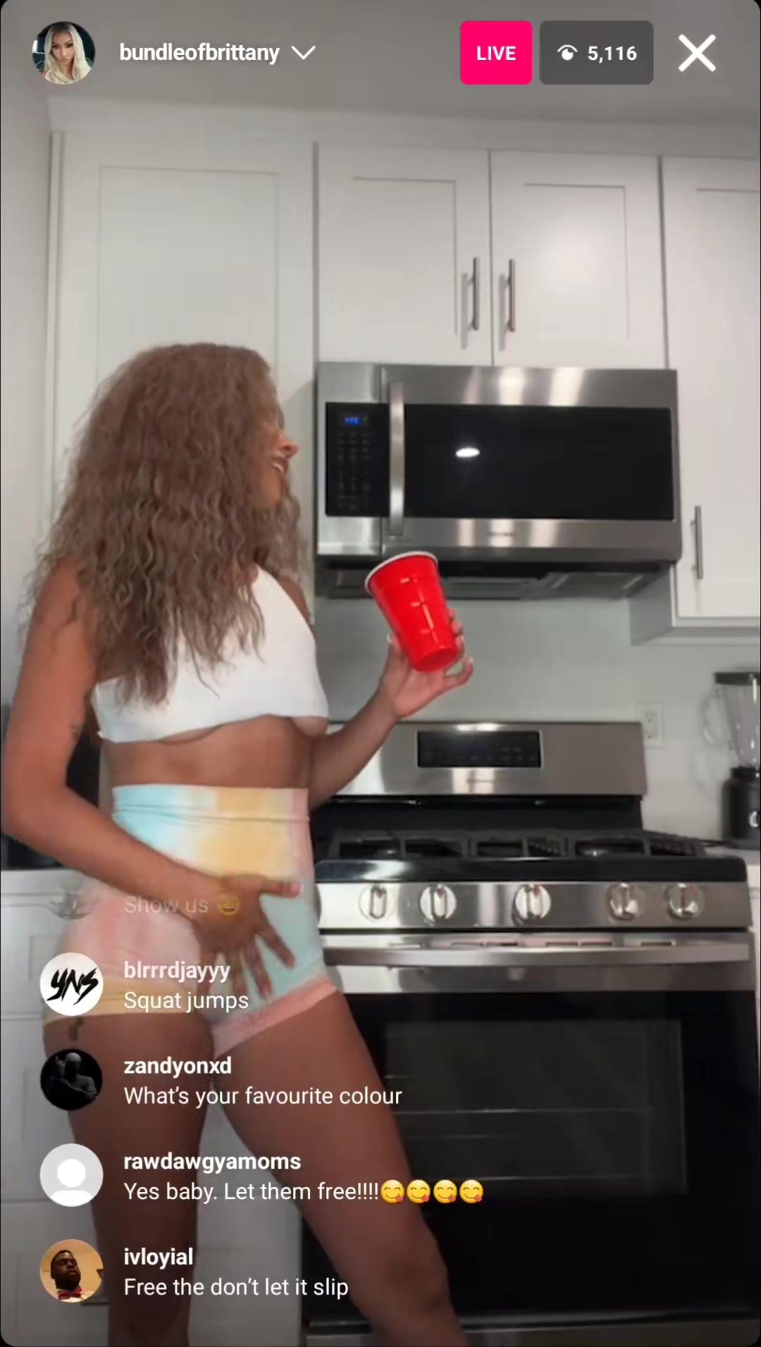 brittany renner nude nipple slip livestream video leaked unftpl