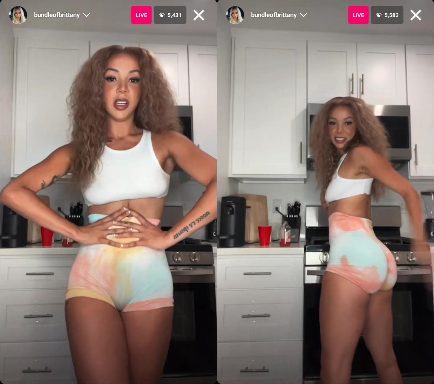 brittany renner talks tits and pussy livestream leaked zlakfg 1