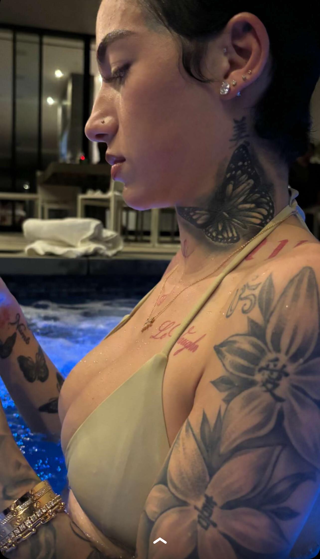 bhad bhabie sexy wet pool bikini onlyfans set leaked ibalal