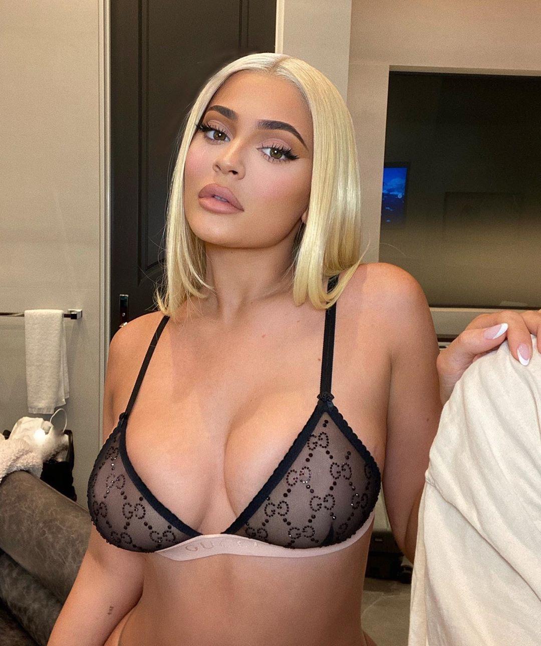 kylie jenner sheer see through lingerie nip slip set leaked irllam 1 influencersgonewild