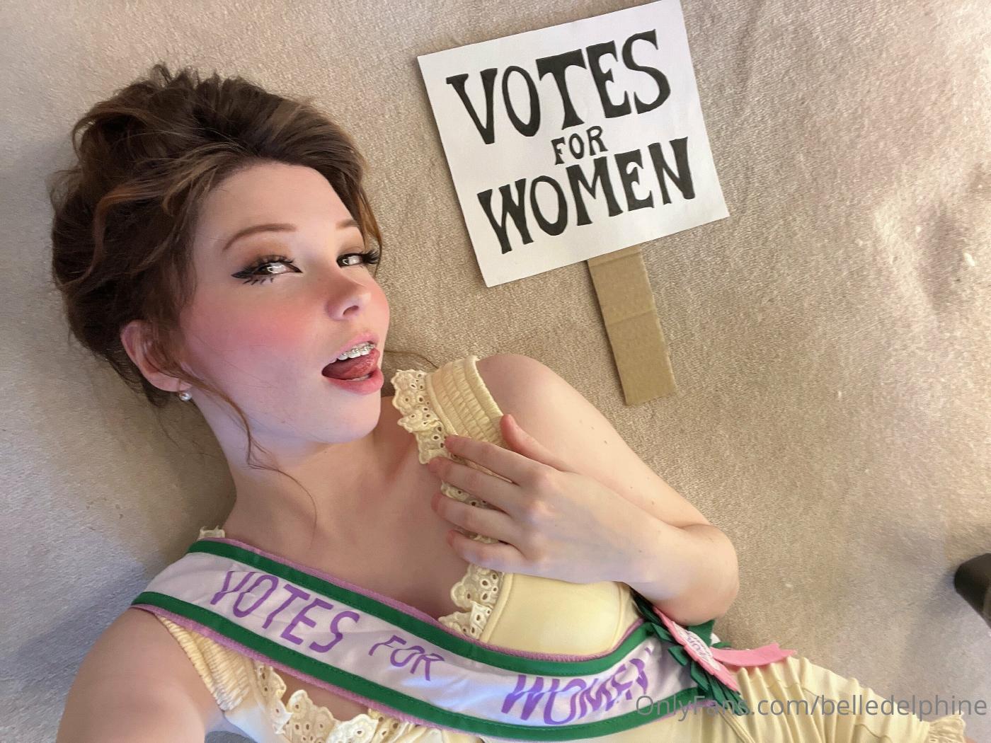 belle delphine votes for women onlyfans set leaked eybgxq influencersgonewild